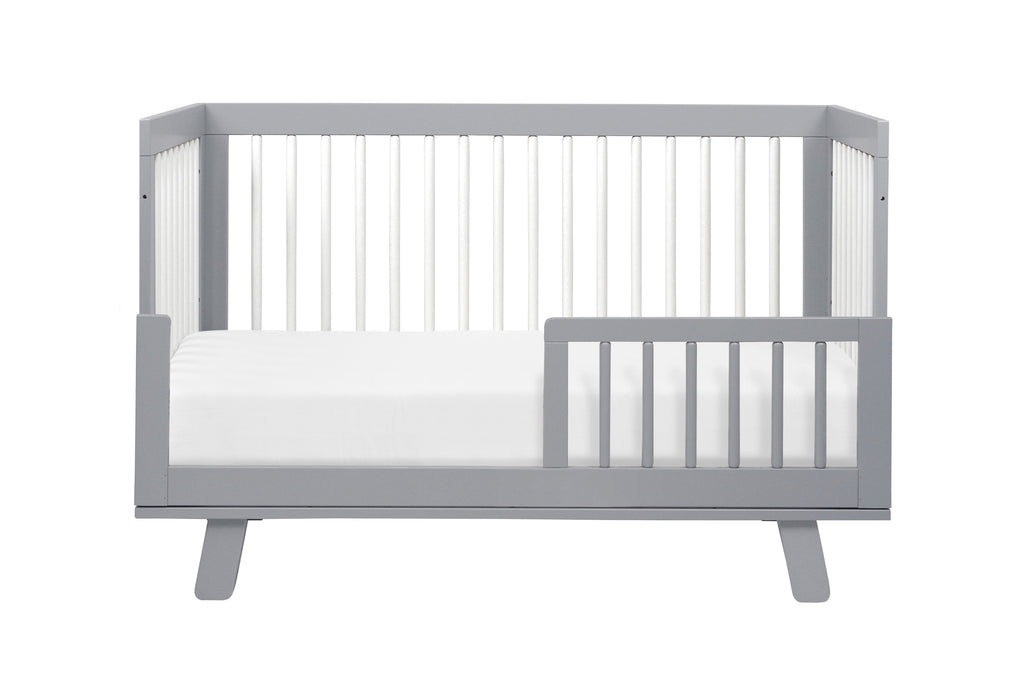M4201GW,Hudson 3-in-1 Convertible Crib with Toddler Bed Conversion Kit in Grey/White